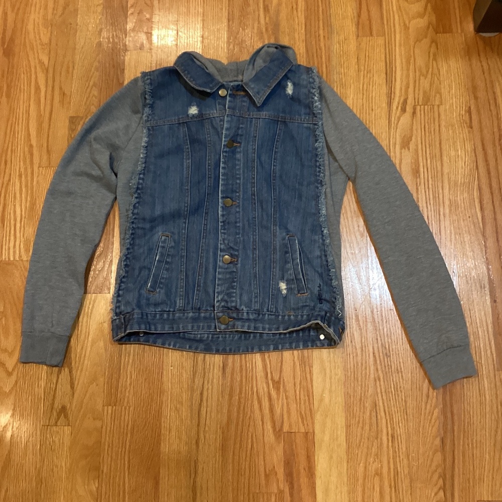 Sweatshirt Jean Jacket - Picture 1 of 5